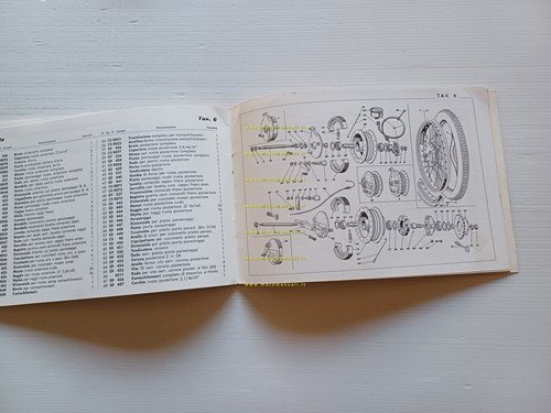 Motobi 125 Scooter 1965 catalogo ricambi originale spare parts catalogue