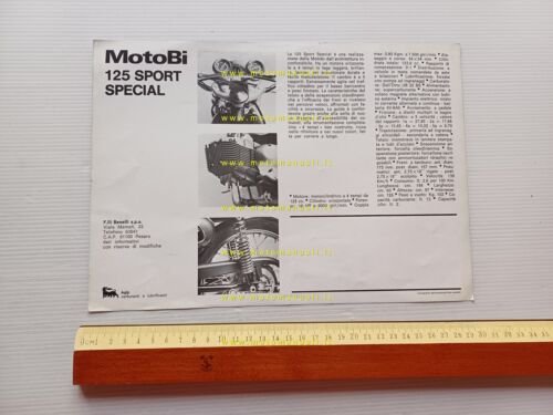 Motobi 125 Sport Special 1974 depliant italiano originale