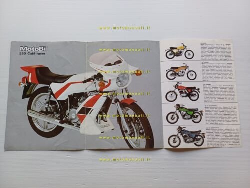 Motobi 250 2c Caf Racer prototipo - produzione 1976 depliant …