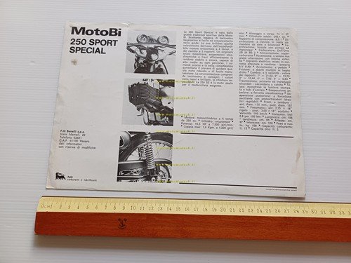 Motobi 250 Sport Special 1973 depliant italiano originale