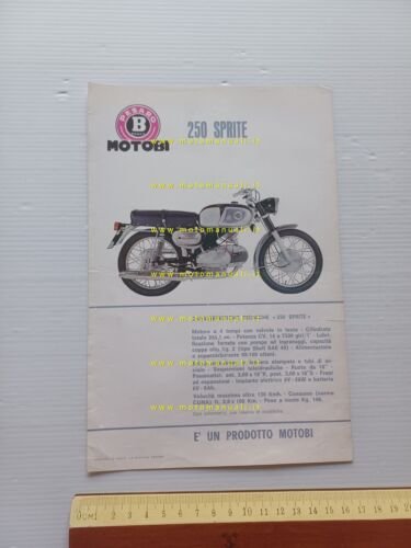 Motobi 250 Sprite anni 60 depliant italiano originale