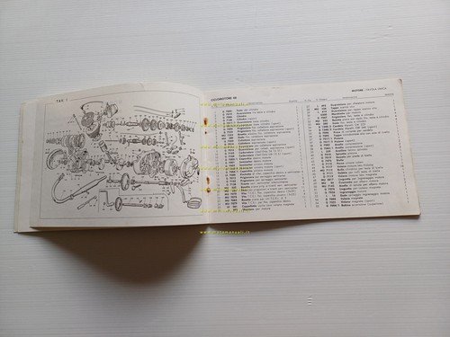 Motobi 48 1962 catalogo ricambi italiano originale