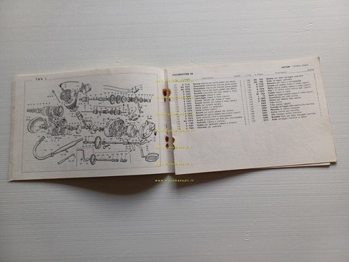 Motobi 48 1962 catalogo ricambi italiano originale