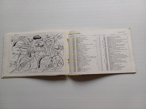 Motobi 48 1962 catalogo ricambi italiano originale