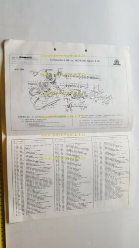 MOTOBI 48 Sport 4 Marce 1964 catalogo ricambi originale spare …