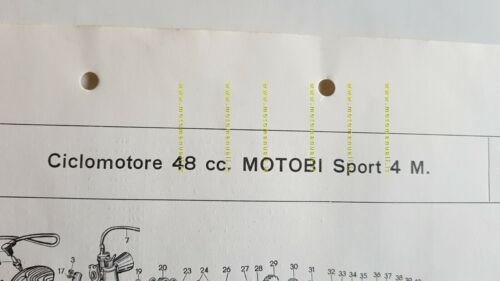 MOTOBI 48 Sport 4 Marce 1964 catalogo ricambi originale spare …