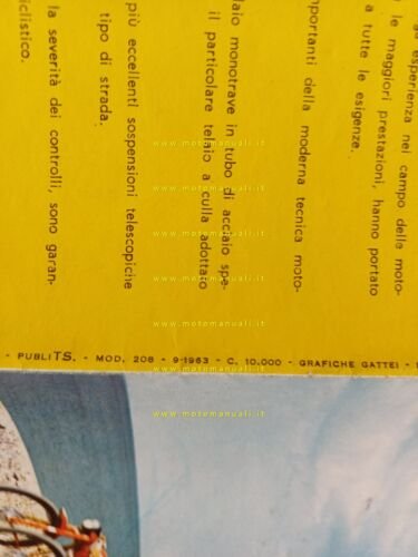 Motobi 48 Sport Lusso - Sport - Lusso 1963 depliant …