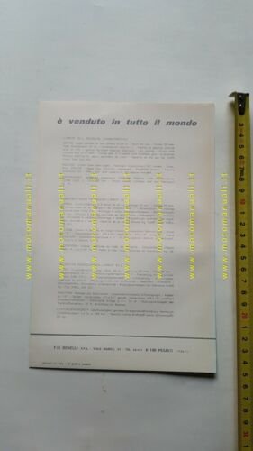 Motobi 49 Sprint 3V 1969 depliant originale ciclomotore italiano brochure