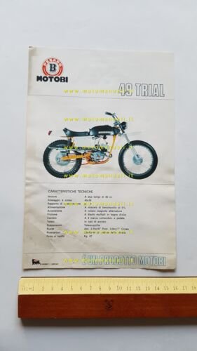 Motobi 49 Trial 1971 depliant originale