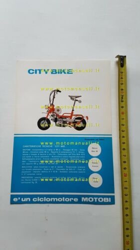 Motobi 50 City Bike 1969 depliant originale ciclomotore italiano brochure …
