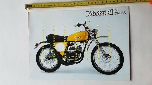 Motobi 50 Cross anni 70 depliant originale ciclomotore italiano brochure