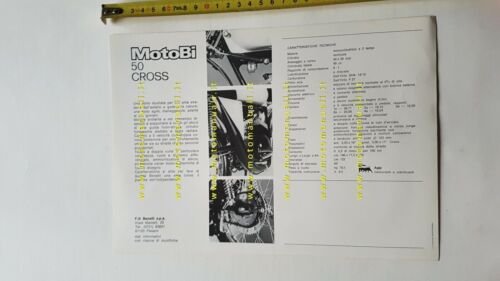 Motobi 50 Cross anni 70 depliant originale ciclomotore italiano brochure