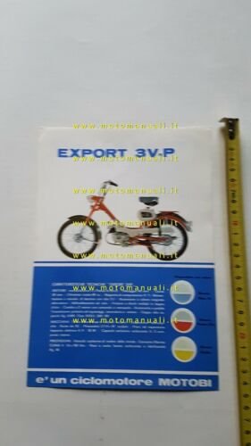 Motobi 50 Export 3V-P 1968 depliant originale ciclomotore italiano brochure