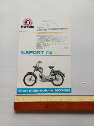 Motobi 50 Export FA 1970 depliant originale ciclomotore italiano brochure