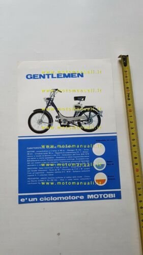 Motobi 50 Gentlemen 1968 depliant originale ciclomotore italiano brochure moped