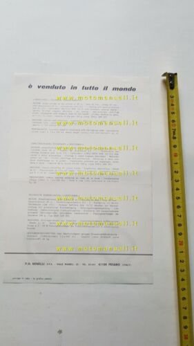 Motobi 50 Gentlemen 1970 depliant originale ciclomotore italiano brochure moped
