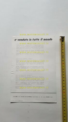 Motobi 50 Motorella 1968 depliant originale ciclomotore italiano brochure moped