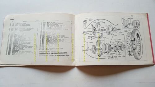 Motobi 75 Scooter 1961 catalogo ricambi originale spare parts catalogue