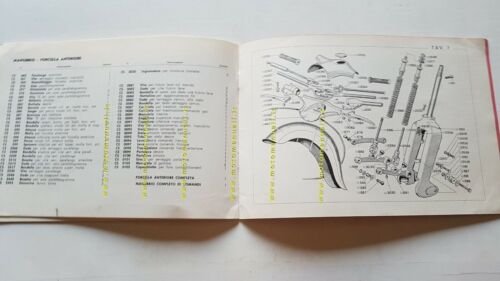 Motobi 75 Scooter 1961 catalogo ricambi originale spare parts catalogue
