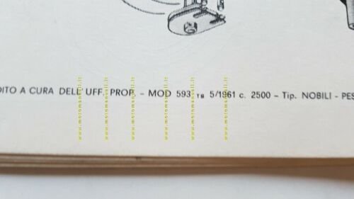 Motobi 75 Scooter 1961 catalogo ricambi originale spare parts catalogue