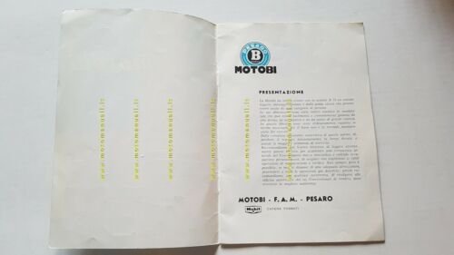 MOTOBI 75 Scooter 1961 manuale uso manutenzione originale owner manual