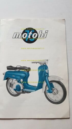 MOTOBI 75 Scooter 1961 manuale uso manutenzione originale owner manual