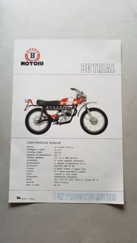 Motobi 90 Trial 1971 depliant moto ORIGINALE motorcycle brochure