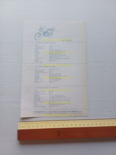 Motobi 90 Turismo 1971 depliant italiano originale