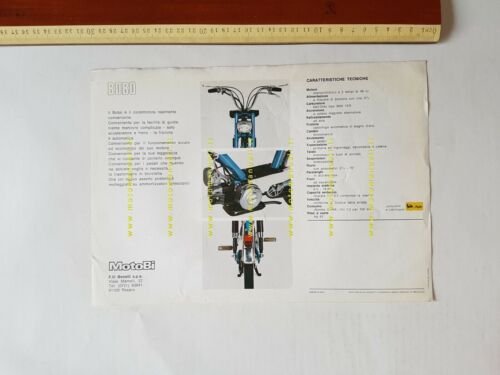 Motobi Bobo 50 anni 70 depliant italiano originale