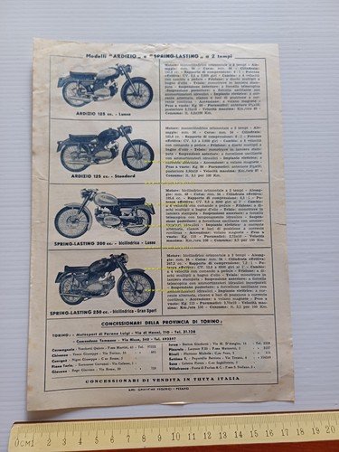 MOTOBI catalogo produzione 1955-56 depliant originale italiano