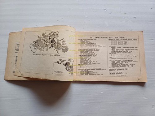 Motobi Imperiale 125 manuale uso manutenzione con catalogo ricambi originale