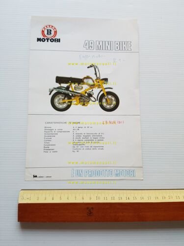 Motobi Mini Bike 49 1971 depliant italiano originale