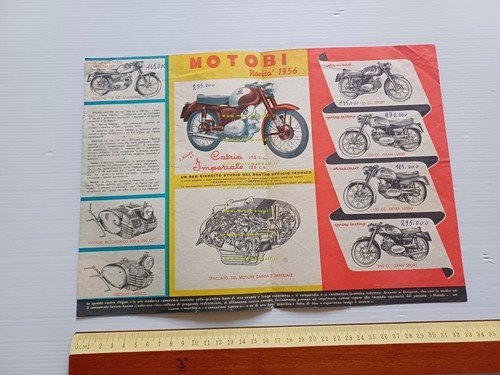 Motobi produzione modelli 1956 depliant italiano originale