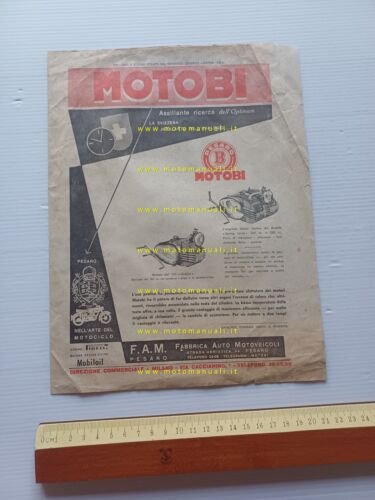 Motobi produzione modelli salone Milano 1955 depliant italiano originale