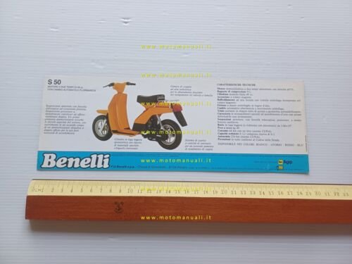 Motobi S 50 Scooter 1980 depliant italiano originale