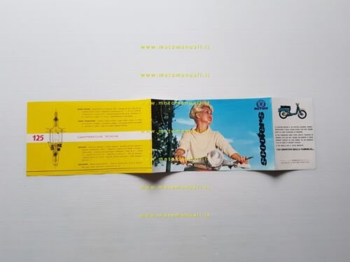 MOTOBI Scooter 125 1963 depliant originale italiano