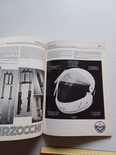 Motociclismo elenco aziende italiane motociclistiche e accessori 1980 originale