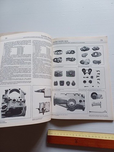 Motociclismo elenco aziende italiane motociclistiche e accessori 1980 originale