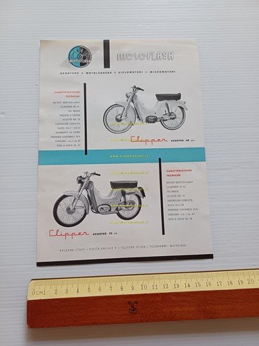 Motoflash scooter Clipper 75-48 - motore rullo 48 depliant italiano …