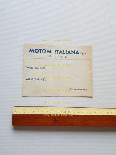Motom 160 Delfino - 48 1952 depliant italiano originale