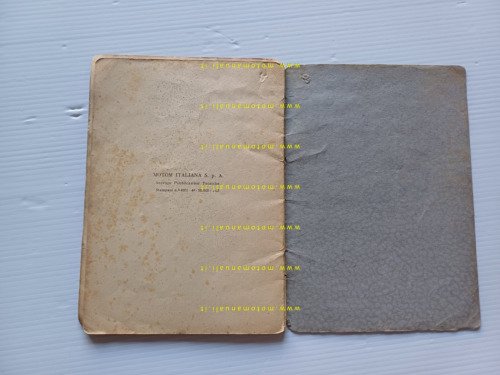 Motom 48 1953 manuale uso manutenzione libretto istruzioni originale