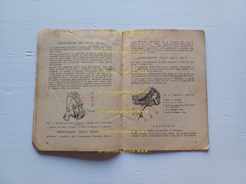 Motom 48 1953 manuale uso manutenzione libretto istruzioni originale