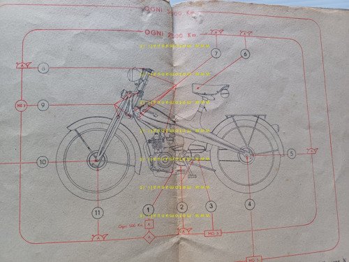 Motom 48 1953 manuale uso manutenzione libretto istruzioni originale