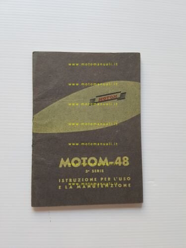 Motom 48 3a Serie 1951 manuale uso manutenzione libretto istruzioni …
