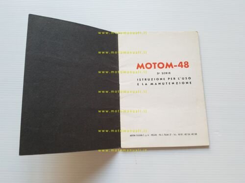 Motom 48 3a Serie 1951 manuale uso manutenzione libretto istruzioni …