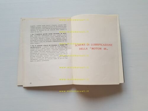 Motom 48 3a Serie 1951 manuale uso manutenzione libretto istruzioni …