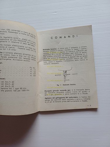 Motom 48 L 1956 manuale uso manutenzione libretto istruzioni originale …
