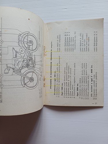Motom 48 L 1956 manuale uso manutenzione libretto istruzioni originale …