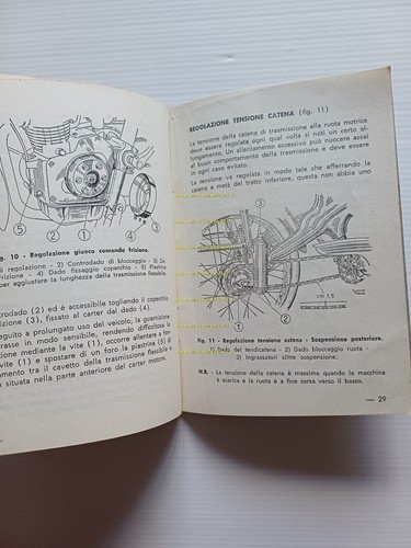 Motom 48 L 1956 manuale uso manutenzione libretto istruzioni originale …
