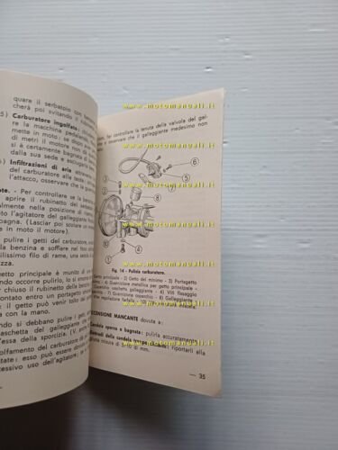 Motom 48 L 1956 manuale uso manutenzione libretto originale